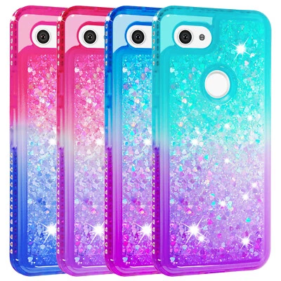 Google Pixel 3 / 3 XL / 3a Bling Glitter Quicksand Phone Case Shockproof Cover - Image 1 of 4