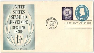 US #U541 FDC, 1960, 1 1/4c Ben Franklin, Fleetwood - Picture 1 of 1