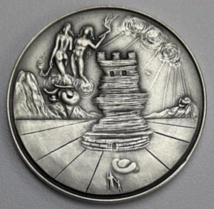 Medaglia d'arte Simeone Salvador Dalì 1973 2,25 oz .999 argento puro 12 tribù di Israele - Foto 1 di 8