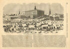 Stockholm, Sweden, Ice Skating, Horse Drawn Sleigh, Vintage, Antique Art Print,