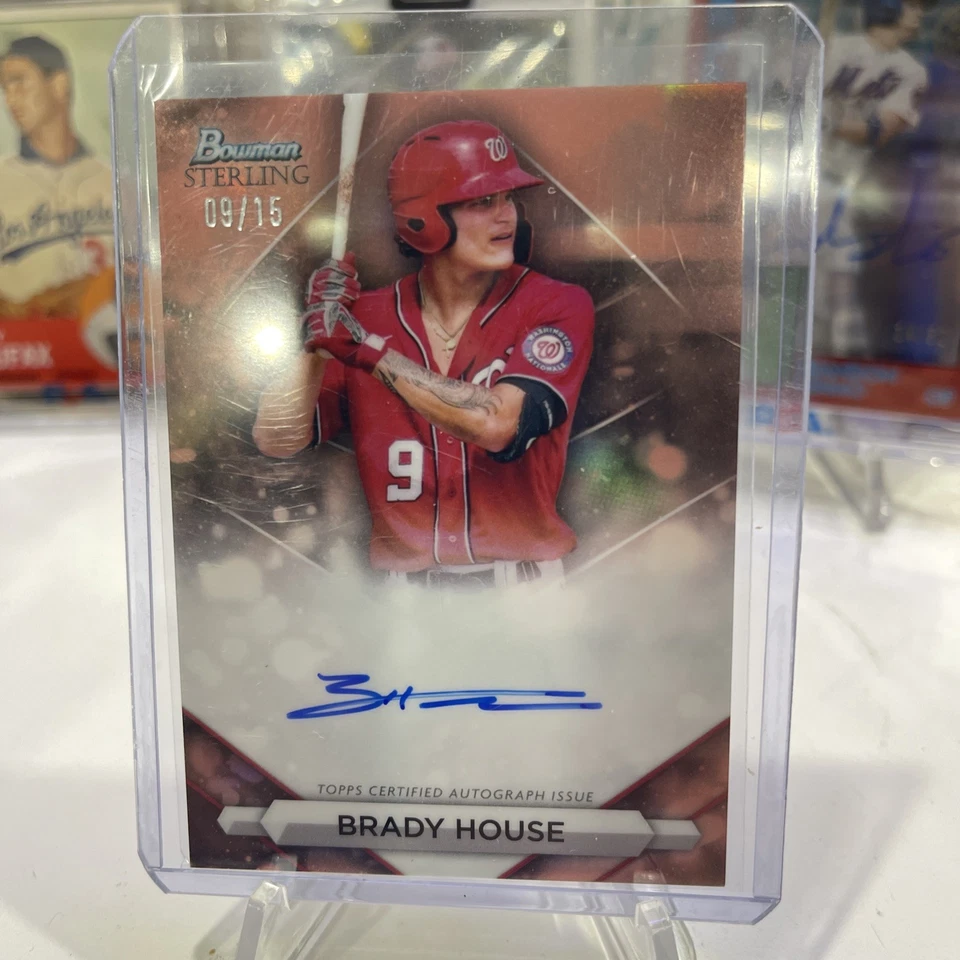 Brady House 2023 Bowman Sterling Rose Gold Refractor Auto RC /15 Nationals - Image 1 of 1