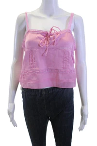 Love Shack ausgefallenes Damen Cropped Camisole rosa Kordelzug Boho Gr. S - Bild 1 von 6