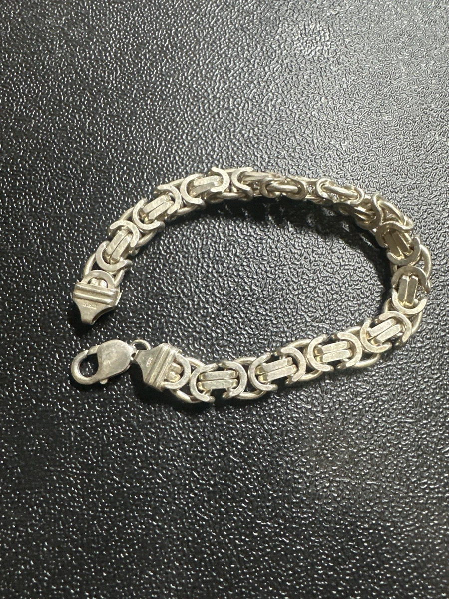Feifuli Men's Stainless Steel Link Chain Bracelet - Lobster Clasp, Medium Size 8.7", No Gemstone - View #4