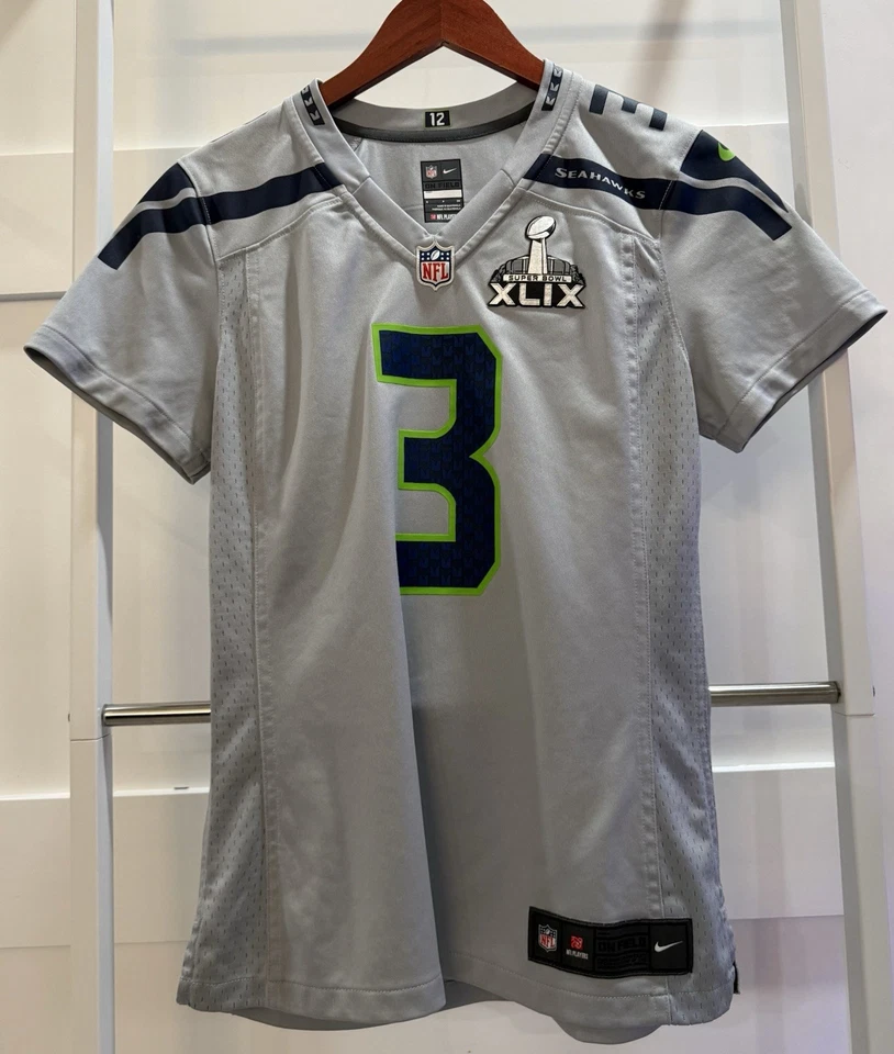 NFL Seattle Seahawks Russell Wilson Super Bowl XLIX Patch Hersey Womens Size S - Image 1 of 4
