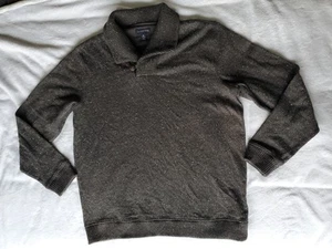 Lands End Shawl Neck Sweater Mens XL Wool Gray Cotton/Poly Sweater EUC - Picture 1 of 8