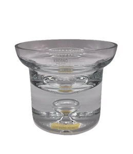 Crate & Barrel Krosno Polen Votiv Teelichthalter Blase Glasboden schwer - Bild 1 von 8