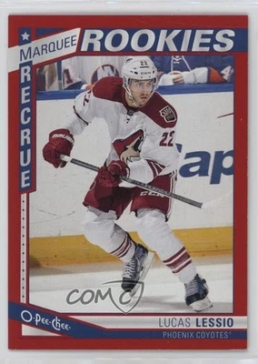 2013-14 O-Pee-Chee Wrapper Redemption Red Border Lucas Lessio #619 Rookie RC - Image 1 of 2