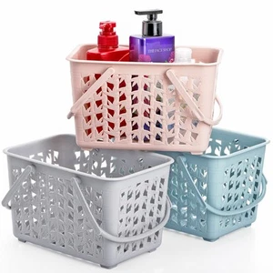 Set of 3 Plastic Shower Caddy Basket, Portable Shower Tote Storage Bin with H... - Picture 1 of 7