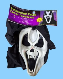 Vintage Fearsome Faces Scream Vampire Glows in Dark Mask NOS READ - Picture 1 of 7