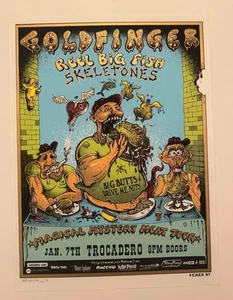 EMEK GOLDFINGER REEL BIG FISH ROCK CONCERT POSTER SIGNED - Picture 1 of 2