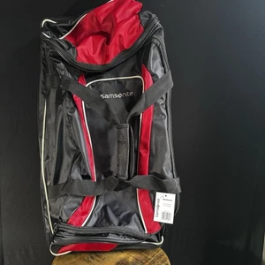 Samsonite Luggage 22 Inch Andante Wheeled Duffel Black and Red NWT - Picture 1 of 11