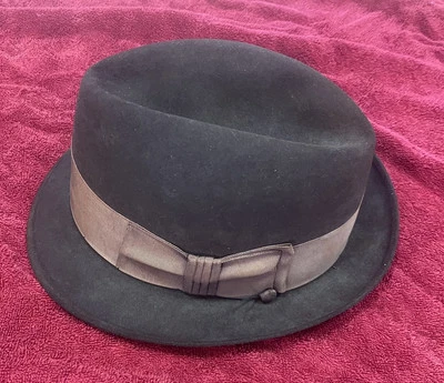 Sombrero de Colección Fieltro Ovalado Fedora Pantke-Harpke Co. Milwaukee Brw Talla 7 1/4 ¡Bonito!! Foto 1 de 4