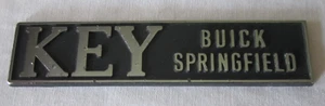 Oldtimer Metall Schlüssel Buick Autohändler Emblem Springfield PA Typenschild Kofferraum Abzeichen - Bild 1 von 5