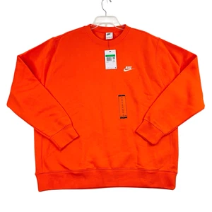 Nike Sudadera Hombres Talla XL Naranja Cuello Redondo Club Polar BV2662-819 Nueva - Imagen 1 de 11