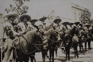 RPPC Charros de Mexico - Mexican Horsemen Postcard - Picture 1 of 4