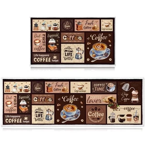 InIsaJace Kaffee Küchenmatten für Bodenteppiche für Küche Boden Ermüdungsmatte 2... - Bild 1 von 6