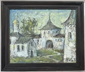 Original altes russisches Avantgarde Ölgemälde, Impressionismus, signiert Moskau - Bild 1 von 12