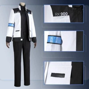 Detroit:Become Human Connor RK900 Cosplay Costume Halloween Uniform Jacket Coat - Picture 1 of 5