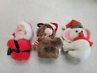 Set Of 3 Grabber Clip On Christmas Ornaments Vtg 80S,90S Santa, Bear, Koala