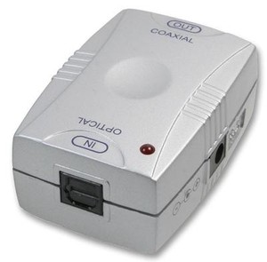 Optical SPDIF Toslink to Coaxial Convertor Adaptor - Optical TOS IN Coax RCA OUT