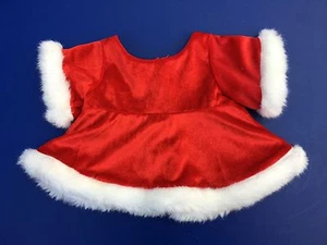 Build a Bear Kleidung - rotes Samt-Weihnachtskleid mit Fellbesatz und Stola - gebraucht, in einwandfreiem Zustand - Bild 1 von 2