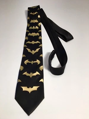 Bats Necktie, Incredible Tie, Gold Logos, New, Cool and Unique - Image 1 of 4