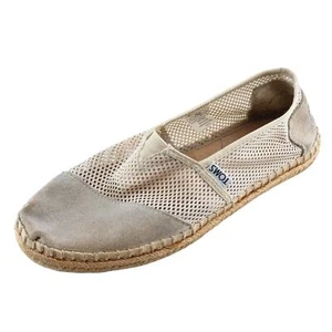 Toms Größe 7 Medium beige runde Zehenpartie flache Leder Damen - Bild 1 von 7