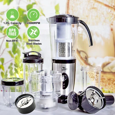 9in1 Multifunktion Standmixer Edelstahl Elektrischer Smoothie Maker Entsafter - Bild 1 von 4