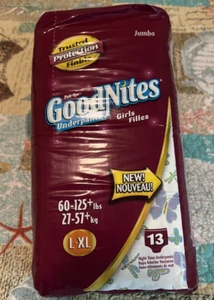 Vintage 2005 GoodNites Youth Girls Pull-Ups UnderPants 13 L / XL Diapers - Picture 1 of 9