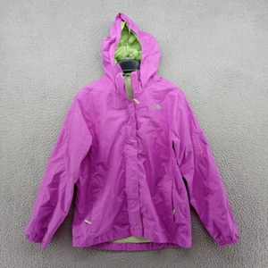 North Face Jacket Girls Large Fuchsia Purple Dryvent Shell Packable Hood Mesh - Picture 1 of 9