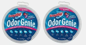 2pk Damprid ODOR GENIE Berry Scent Odor Eliminator 8 oz Gel Car Home Smoke FG69H - Picture 1 of 1