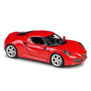 1:24 Alfa Romeo 4C Alloy Model Cars With Direction Rotation & Toy Gifts For Kids