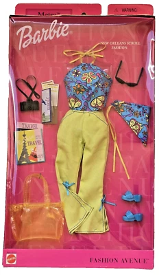 Barbie Fashion Avenue Metro New Orleans Stroll Outfit Shoes Purse 2001 NRFB NOS - Image 1 of 4