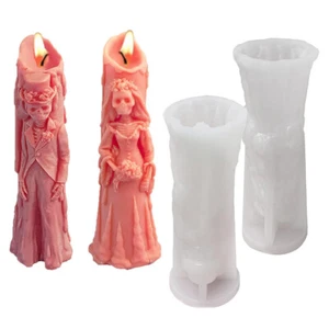 Stampo teschio silicone creativo cera scioglie stampo fai da te artigianato per decorazione festa Halloween - Foto 1 di 7