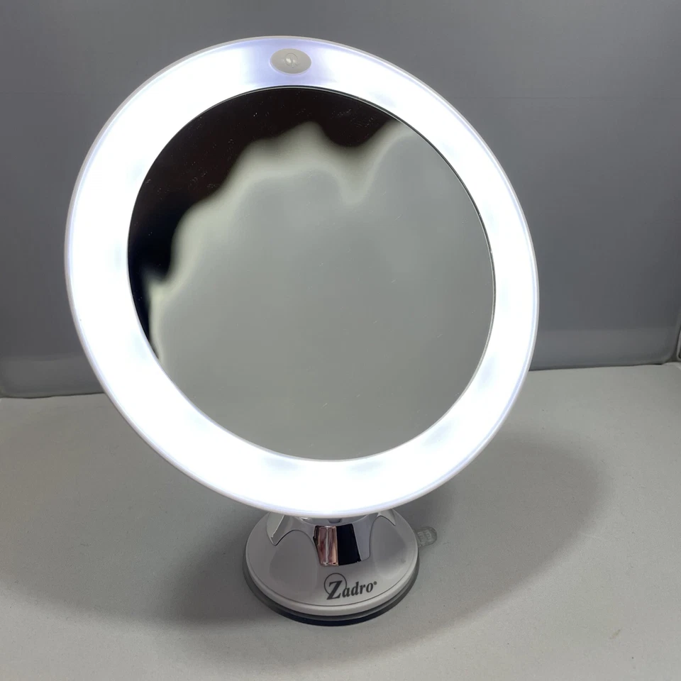 Zadro LED Lighted Z'Swivel Power Suction Mirror 10X Magnification Power 7.5"Tall - Image 1 of 4