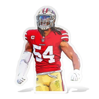 Fred Warner San Francisco 49ers Glossy Sticker Vinyl Laminate, Self Adhesive - Image 1 of 4