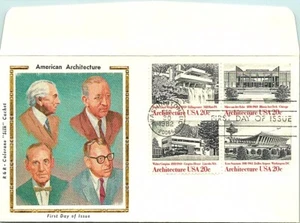 S01-5194, ARCHITECTURE, *SE-TENANT BLOCK, COLORANO SILK FDC - Picture 1 of 2