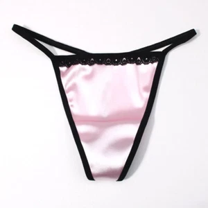 Womens Satin Micro Thongs Low-rise Bikini Tanga Panty T-back G-string Underwear - Picture 1 of 17