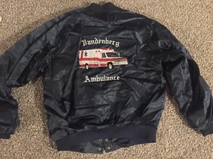 VINTAGE Vandenberg Ambulance Dark Metallic Blau Herren L 42-44 Windbreaker Hipster - Bild 1 von 3