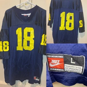 Vintage Nike NCAA Michigan Wolverines Jersey #18 Men’s Large - Picture 1 of 7