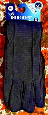 Isotoner Gloves SmartDri Mens Med Black Fleece Lined Gloves NWT MSRP $50.00 - Image 1 of 4