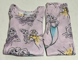 Disney Princess Pajama 2pc Set Pjs Sleepwear Long Sleeve Pants Purple Size 4 - Picture 1 of 5