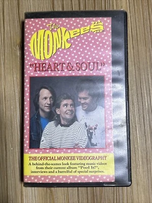 THE MONKEES HEART & SOUL used VHS cassette Tour Footage Interviews 1988  - Image 1 of 3