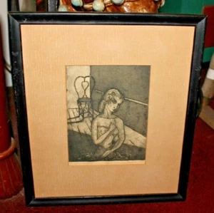 Litografía de Grabado De Colección Joan Vance Mujer Bailarina Vestirse La Danse - Imagen 1 de 11