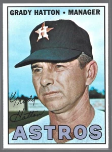 Grady Hatton 1967 Topps Baseball Card #347-Houston Astros - Picture 1 of 2