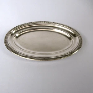 plat ovale de service metal argenté boulenger - Imagen 1 de 5