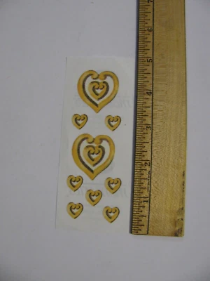 Pegatinas Recuerdos Creativos BODA CORAZONES AMOR 2" X 5" Tira NUEVO Foto 1 de 2