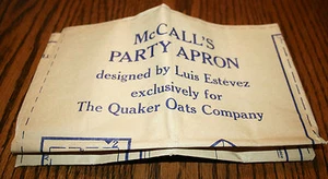 1 DELANTAL DE FIESTA MCALLS PATRÓN DE COSTURA DE COLECCIÓN LA COMPAÑÍA DE AVENA CUÁQUERA ESTEVEZ - Imagen 1 de 3