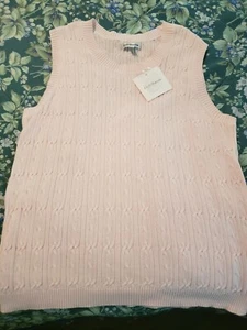 Rosa Croft & Barrow ärmellos leichter Sommer Pullover XL ~ neu mit Etikett - Bild 1 von 4