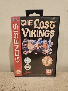 (1993 SEGA GENESIS) The Lost Vikings Video Game Case and Cartridge W/Manual! CIB - Picture 1 of 10